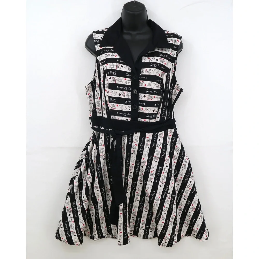 alice in wonderland black and white dress Alice In Wonderland Cosplay Costume Poker Queen Of Heart Dress Adult Halloween Carnival Festival Black and White Check Clothing